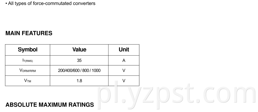 Power Thyristor for Inverter